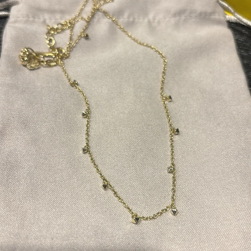 Kendra Scott Gold Necklace with Subtle Accents - Picture 2 of 4